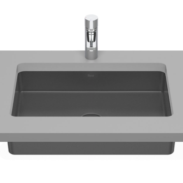 Umywalka podblatowa 54x32 cm Roca Inspira Square bez otw. onyks A327535640