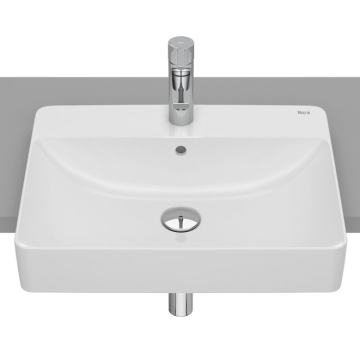 Umywalka wpuszczana w blat 55x42 cm Roca Inspira Square biała A32753S000