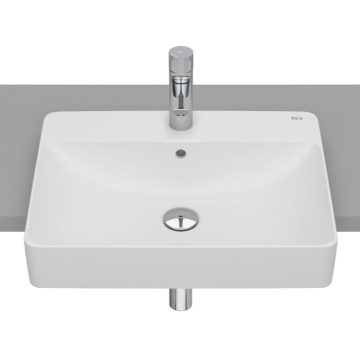 Umywalka wpuszczana w blat 55x42 cm Roca Inspira Square biały mat A32753S620