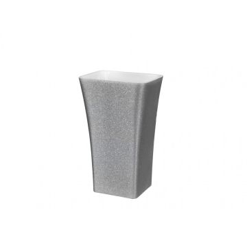 Umywalka wolnostojąca Besco Assos Glam 40x50x85cm srebrna UMD-A-WOS