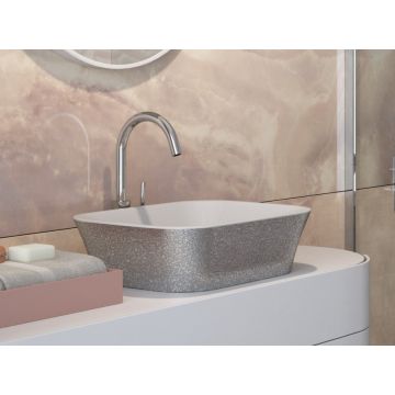 Umywalka nablatowa Besco Assos Glam 40x50x15cm złota UMD-A-NBZ