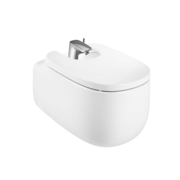 Bidet podwieszany z otworami pod pokrywę Roca Beyond biały A3570B6000