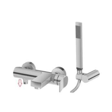 Bateria wannowa ścienna korpus Paffoni Tilt chrom TI022CR