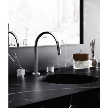 Bateria umywalkowa 3-otworowa Paffoni Jo z korkiem clickclack chrom JO052KCR