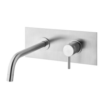 Bateria umywalkowa podtynkowa 178 mm Paffoni Light stal szczotkowana LIG105ST