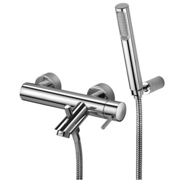 Bateria wannowa ścienna Paffoni Light biały mat LIG023BO