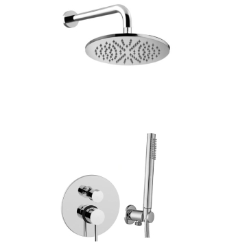 Zestaw natryskowy podtynkowy z deszczownicą 250 mm Paffoni Light chrom LIG018ZSC2F