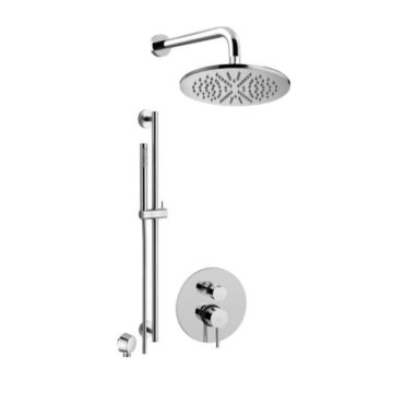 Zestaw natryskowy podtynkowy z deszczownicą 250 mm Paffoni Light chrom LIG018ZN5F