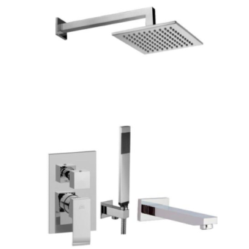Zestaw wannowy podtynkowy 40 cm/20x20 cm Paffoni Elle chrom EL019ZSCW3ACR