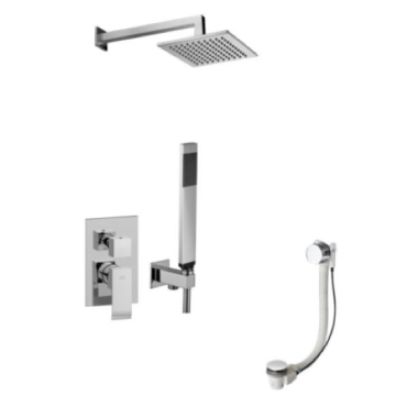 Zestaw wannowy 40 cm/20x20 cm Paffoni Level chrom LES019ZWSCSU3A