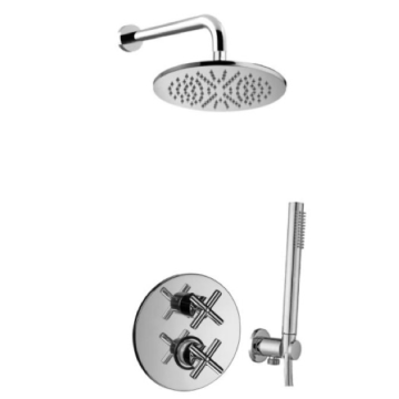 Zestaw natryskowy podtynkowy 400 mm/250 mm slim Paffoni Quattro chrom QTV018ZSC3F