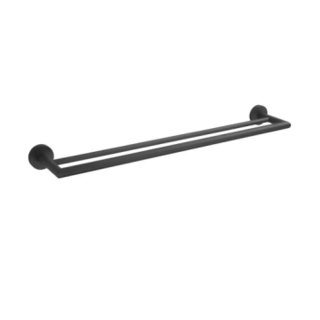 Wieszak na ręcznik podwójny 60 cm Stella Classic czarny mat 07.120-B