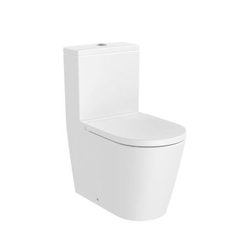 Miska WC Roca Inspira Round do kompaktu Rimless o/podwójny 645mm biały mat A342526620