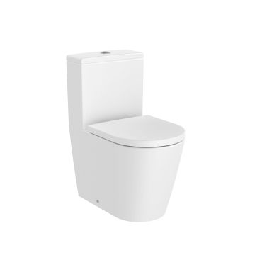 Miska WC Roca Inspira Round do kompaktu Rimless o/podwójny 600mm biały mat A342529620
