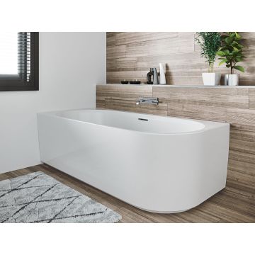 Wanna wolnostojąca 184x84 cm Riho Desire Velvet lewa biała/czarna mat B088001220