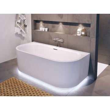 Wanna wolnostojąca LED 180x84 cm Riho Desire Velvet B2W biała/czarna mat B089002220