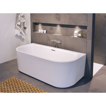Wanna wolnostojąca 180x84 cm Riho Desire Velvet B2W biała/czarna mat B089001220