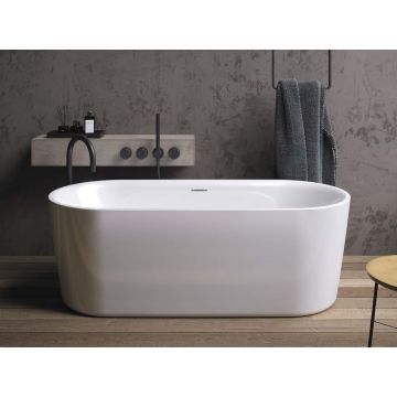 Wanna wolnostojąca 170x76 cm Riho Modesty Velvet biała/czarna mat B090001220
