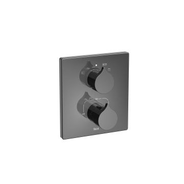 Bateria natryskowa termostatyczna podtynkowa Roca Insignia titanium black A5A0C3ACN0