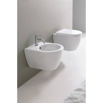 Bidet podwieszany 45x35 cm Scarabeo Moon perłowy 552541
