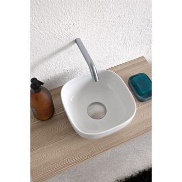 Umywalka nablatowa 22,5x22,5 cm Scarabeo Glam bez otw. ardesia 180949