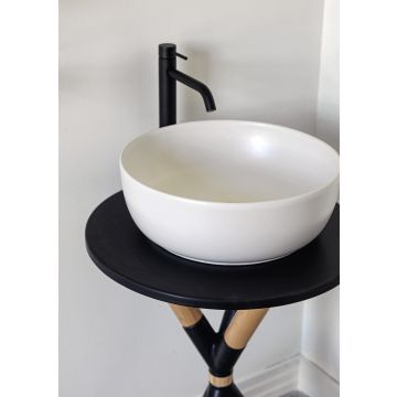 Umywalka nablatowa 33 cm Scarabeo Glam bez otw. perłowa 180841