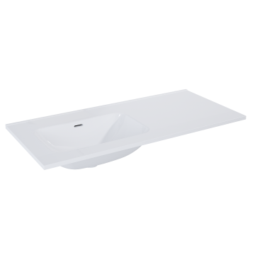 Umywalka Elita Skappa 100 bez otw. lewa (60+40), ceramiczna white RE041001068060