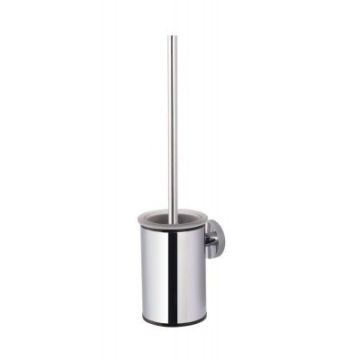 Szczotka WC niska wisząca wkład szklany 9 cm x 11,5 cm x 37 cm Stella Classic 07.434