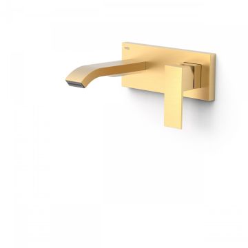 Bateria podtynkowa umywalkowa 15,3 cm Tres Cuadro Exclusive złoto matowe 00630033OM