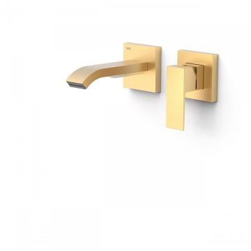 Bateria podtynkowa umywalkowa 15,3 cm Tres Cuadro Exclusive złoto matowe 00630023OM