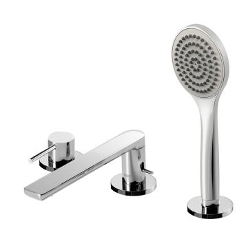 Bateria wannowa trzyotworowa 22 cm Tres Alplus chrom 20316101