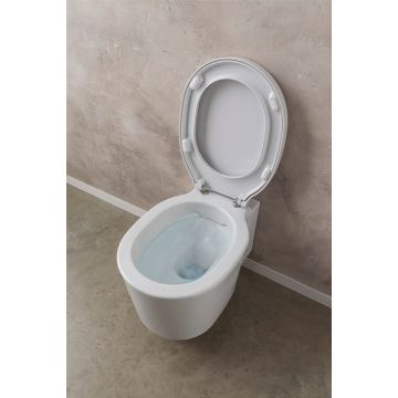 Miska WC wisząca 53,5x36 cm Scarabeo Bucket biała 8812/CL