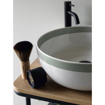 Umywalka nablatowa 33 cm Scarabeo Glam bez otw. biała/różowa 1808FSR