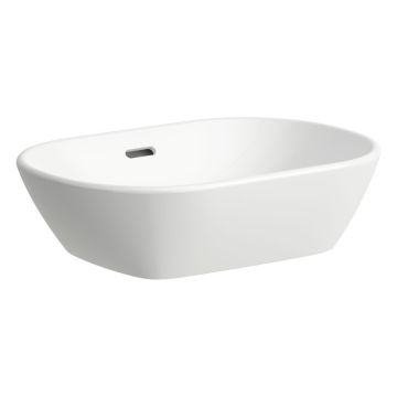 Umywalka nablatowa, owalna Laufen Pro Lua 500 x 350 x 135 mm bez otw. bez przelewu biały lcc H8120834001121