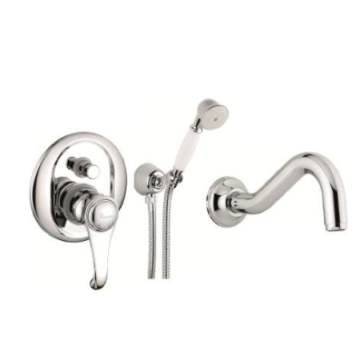 Zestaw wannowy podtynkowy Emmevi Tiffany chrom TIF015ZWWCR