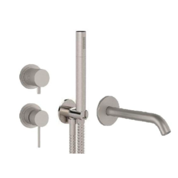 Zestaw wannowy podtynkowy 16,5 cm Daniel Tokyo Steel inox SSTX612D2ZWW