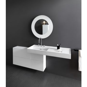 Umywalka ścienna Laufen Kartell 1200x460 mm blat po prawej bez otw. biała LCC H8133324001121
