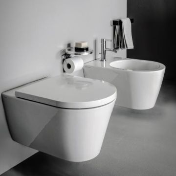 Miska podwieszana WC Laufen Kartell 370x545 mm Rimless biała lcc H8203374000001