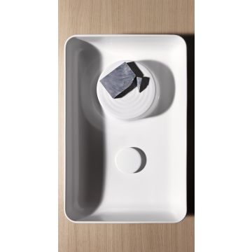 Umywalka nablatowa Laufen Val 550x360 mm bez otw. biały mat H8122827571091