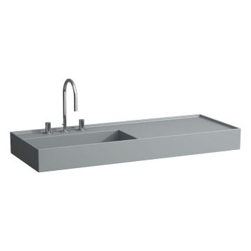 Umywalka ścienna Laufen Kartell 1200x460 mm blat po prawej z 3 otw. grafit mat H8133327581581