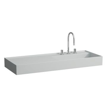 Umywalka ścienna Laufen Kartell 1200x460 mm blat po lewej z otw. szary mat H8133337591111
