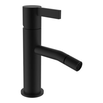 Bateria bidetowa sztorcowa Laufen Kartell bez korka czarny mat H3413310811031
