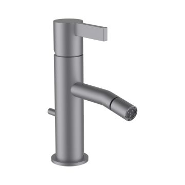 Bateria bidetowa sztorcowa Laufen Kartell bez korka szczotkowana stal H3413310901031