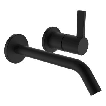 Bateria ścienna dwuotworowa Laufen Kartell czarny mat H3113360811201
