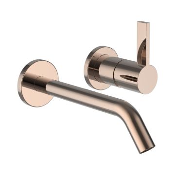 Bateria ścienna dwuotworowa Laufen Kartell różowe złoto H3113360821201
