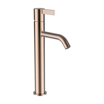 Bateria umywalkowa sztorcowa 125 mm Laufen Kartell bez korka różowe złoto H3113380821201