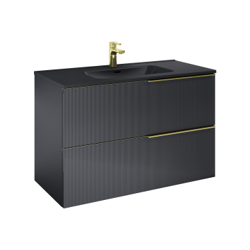 Szafka podumywalkowa 100x63,5x45,3 cm Elita Soho 100 2S czarny mat RE011004047160