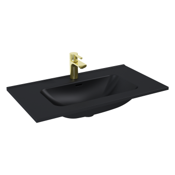 Umywalka meblowa 81,5x1,8x46,6 cm Elita Skappa 80 z otw. czarny mat RE040803067160