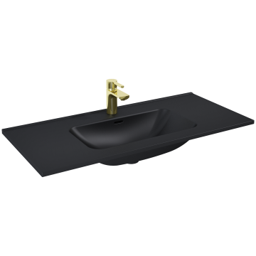 Umywalka meblowa 101,5x1,8x46,6 cm Elita Skappa 100 z otw. czarny mat RE041003067160