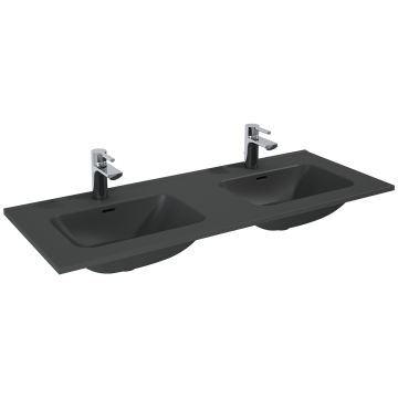Umywalka meblowa 121x1,8x46 cm Elita Skappa 120 duo z 2 otw. antracyt mat RE041203066010